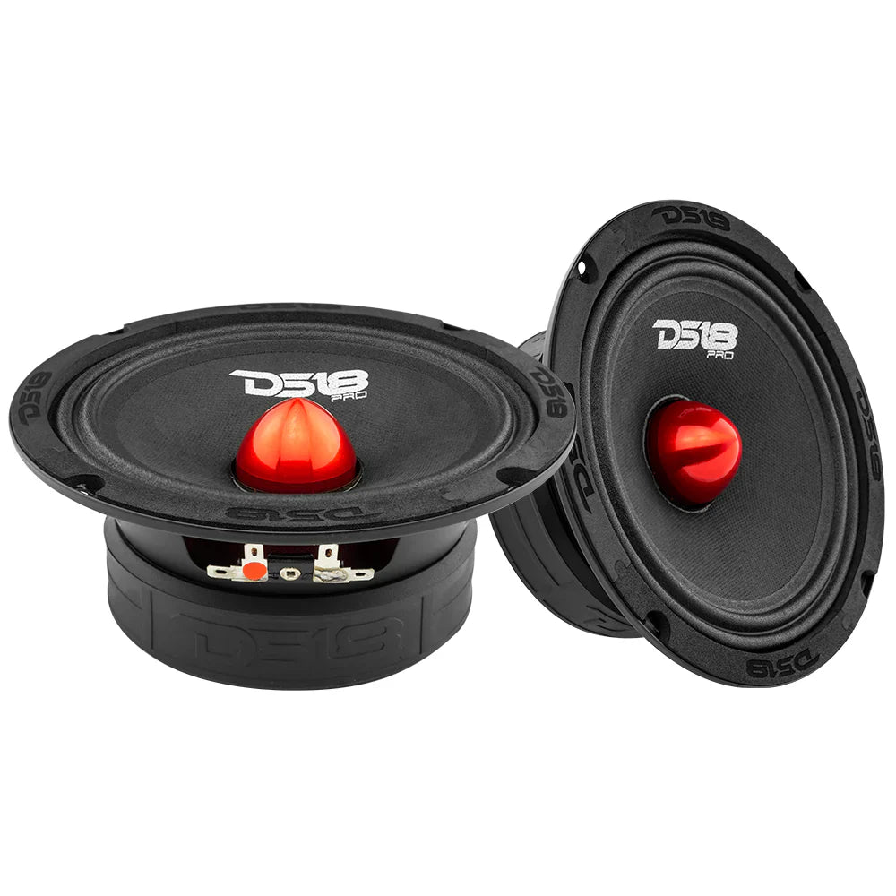 2) 6.5” DS18 PRO MIDRANGE SPEAKERS 4 OHMS AUDIO DOOR SPEAKERS FOR CAR OR TRUCK STEREO SOUND SYSTEM (PAIR)