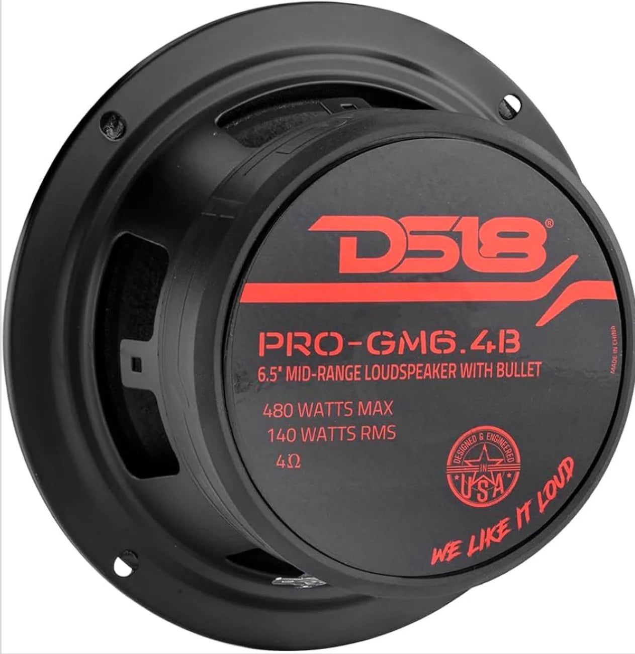 2) 6.5” DS18 PRO MIDRANGE SPEAKERS 4 OHMS AUDIO DOOR SPEAKERS FOR CAR OR TRUCK STEREO SOUND SYSTEM (PAIR)