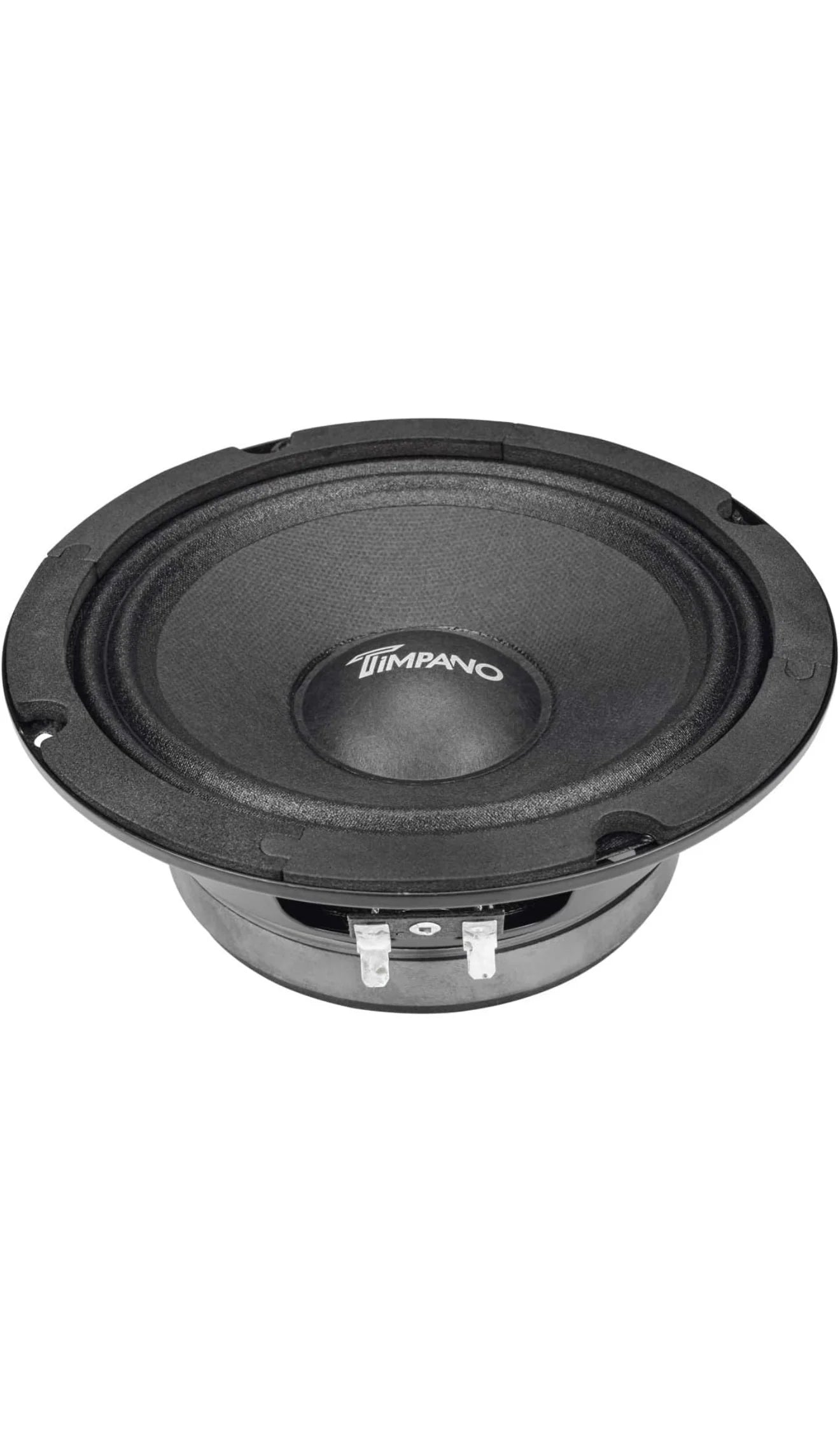2) 6.5 INCH TIMPANO MIDRANGE SPEAKER 500 WATTS (PAIR) 4 OHM CAR AUDIO SPEAKERS