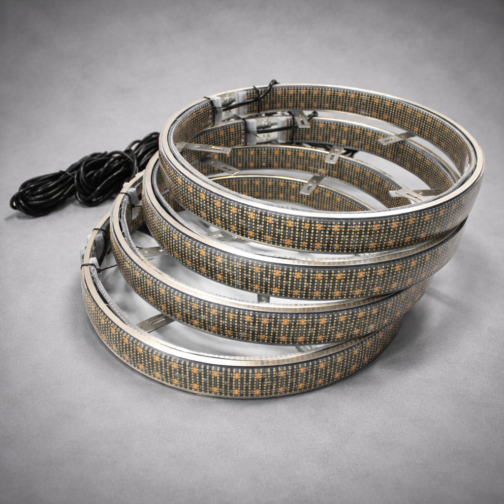 10 row wheel lights high intensity pure white